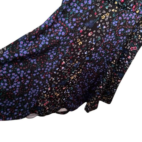 French Connection Aubine Floral-Print Tie-Sleeve Dress Size 4 - Picture 9 of 9